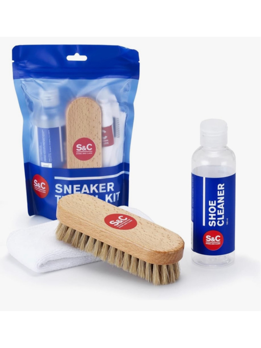 NEW Travel Sneaker Cleaner Kit Premium 3.5oz Shoe Leather Suede Nubuck Whites
